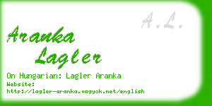 aranka lagler business card